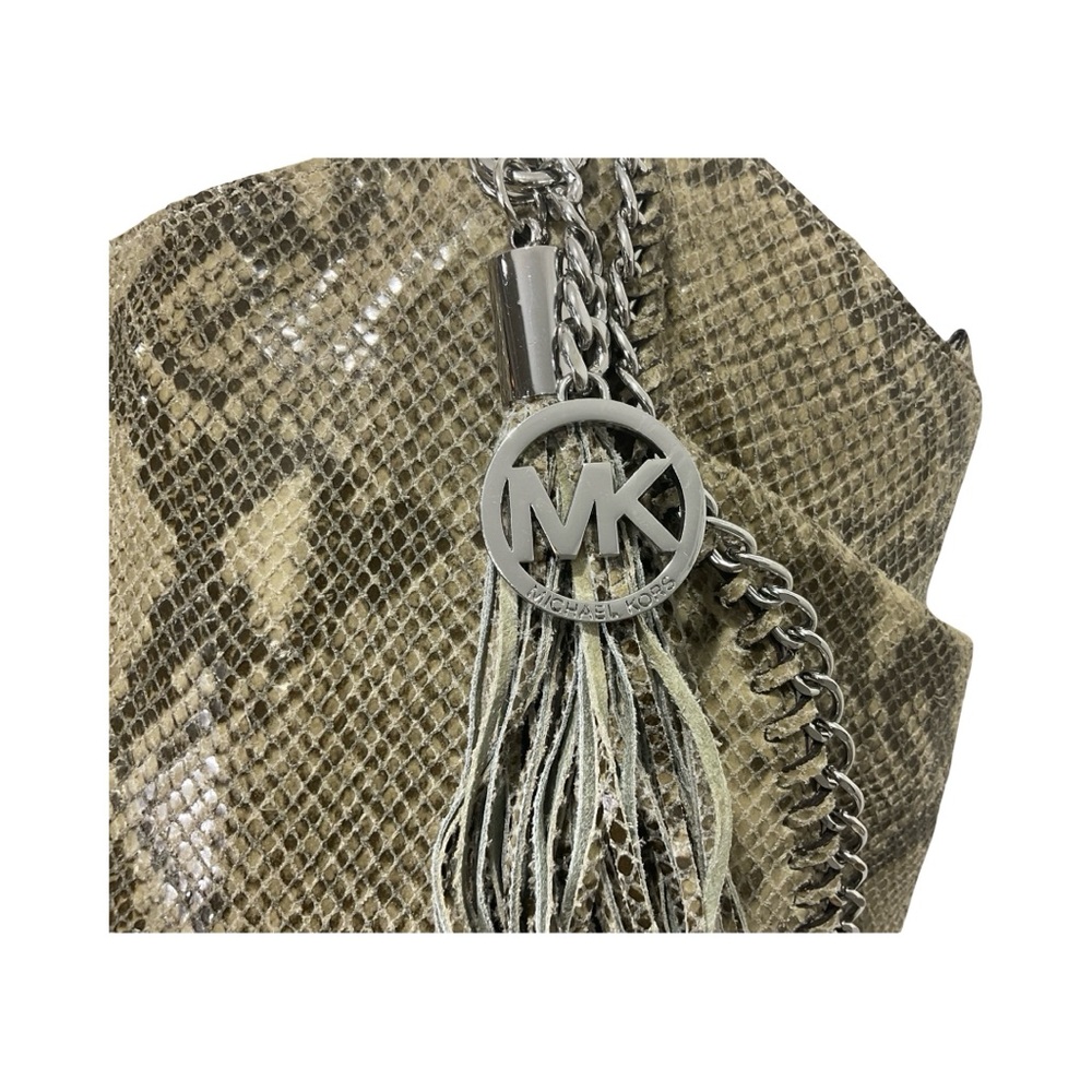 Michael Kors Python Embossed Leather Shoulder Tot… - image 3